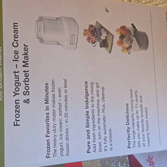 New in box Cuisinart ice cream maker - Picture 3 of 5